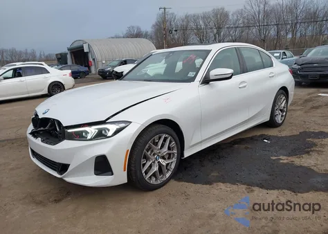 2025 BMW 330I xDrive z USA, uszkodzony, nr VIN 3MW89CW06S8F12689